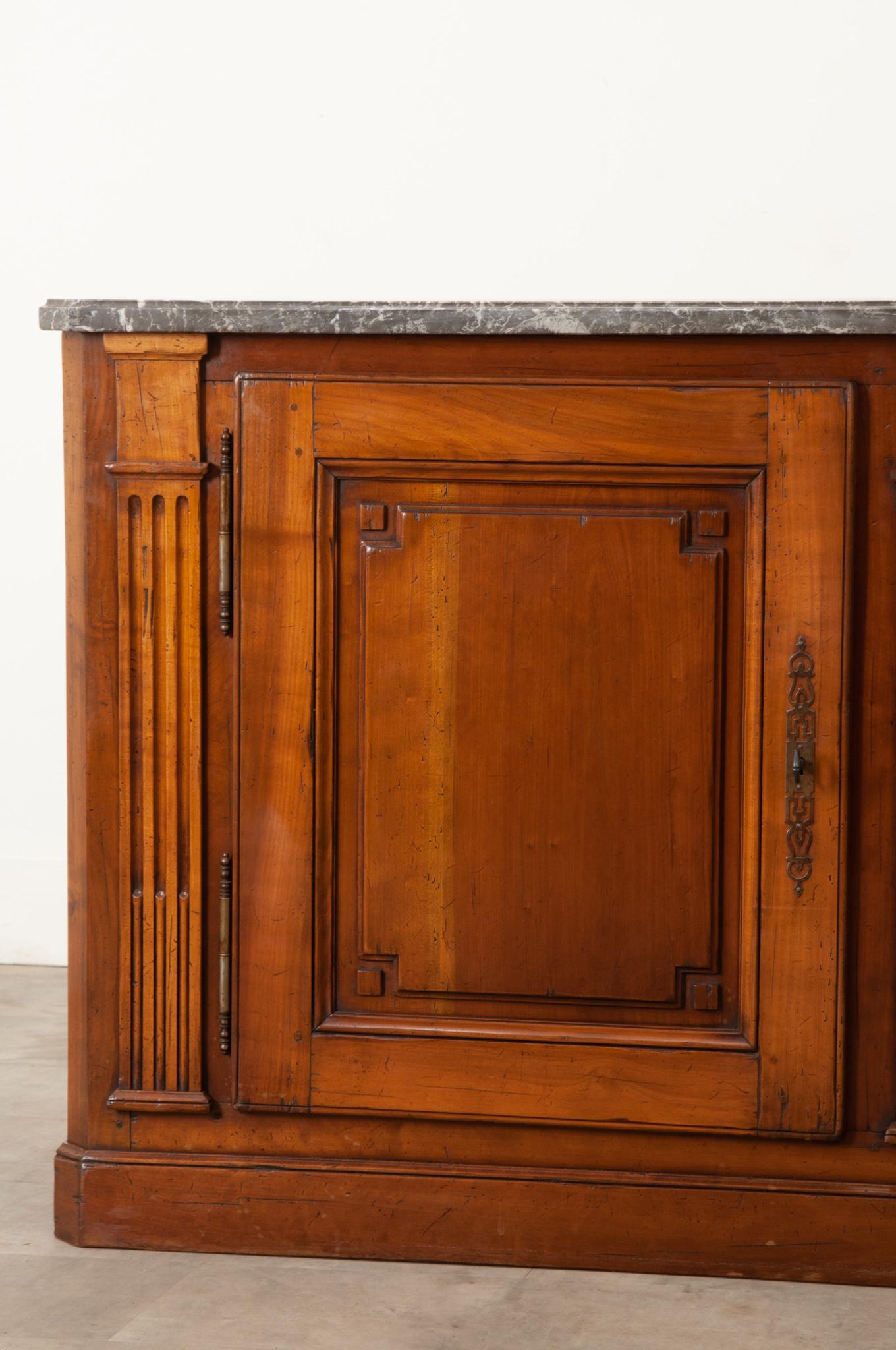 Cast French 19th Century Enfilade with Marble Top