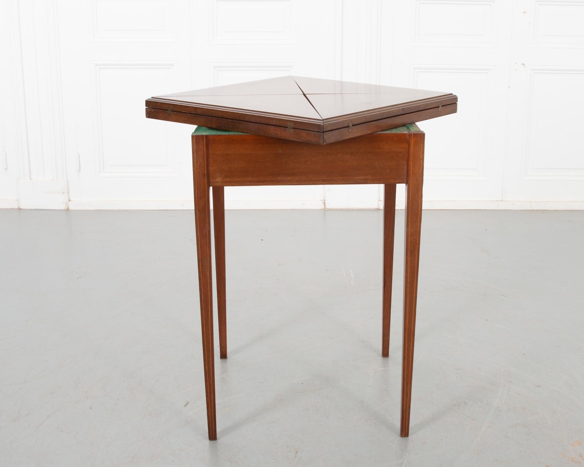 French 19th Century Envelope Game Table For Sale 5