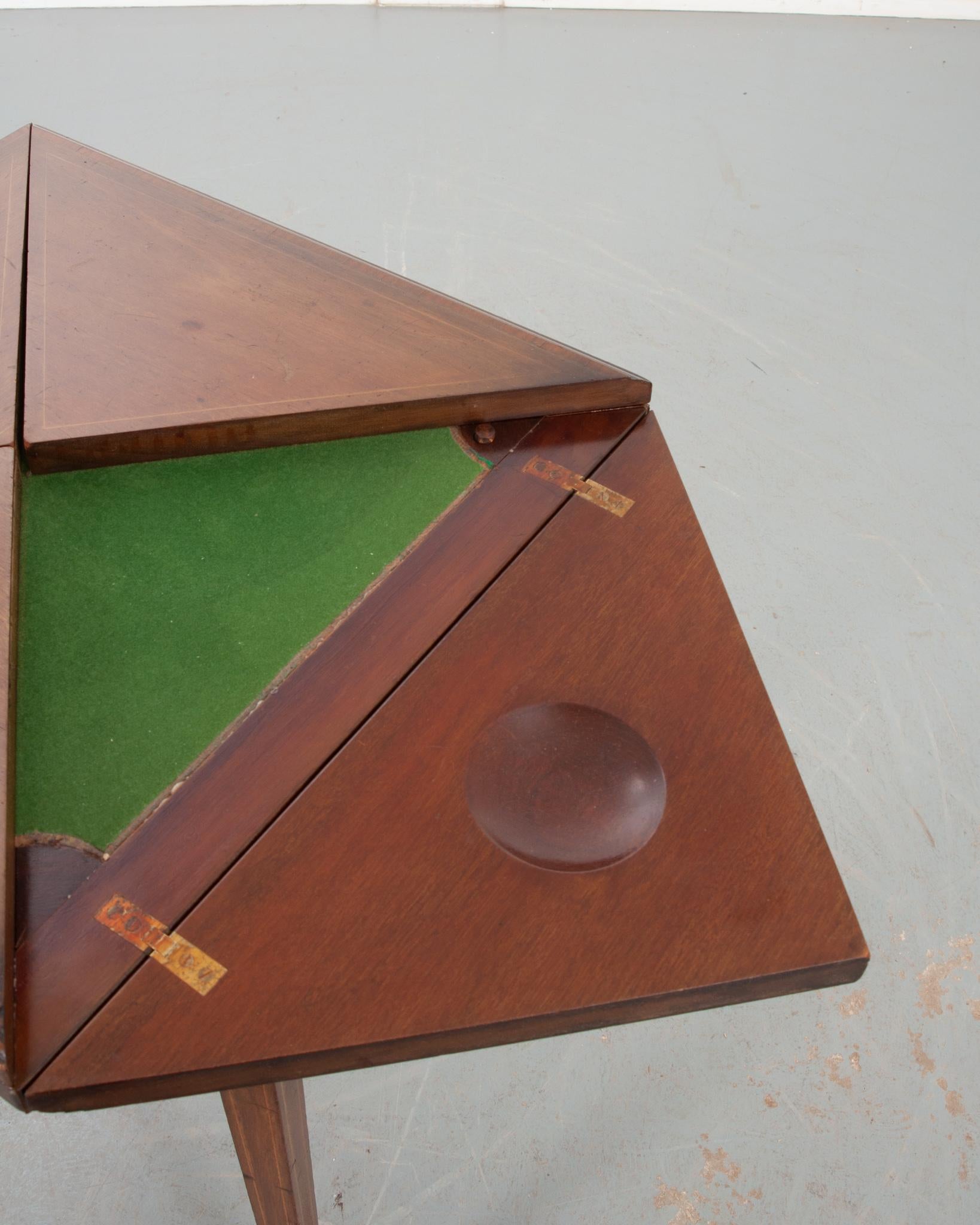 Hand-Crafted French 19th Century Envelope Game Table For Sale