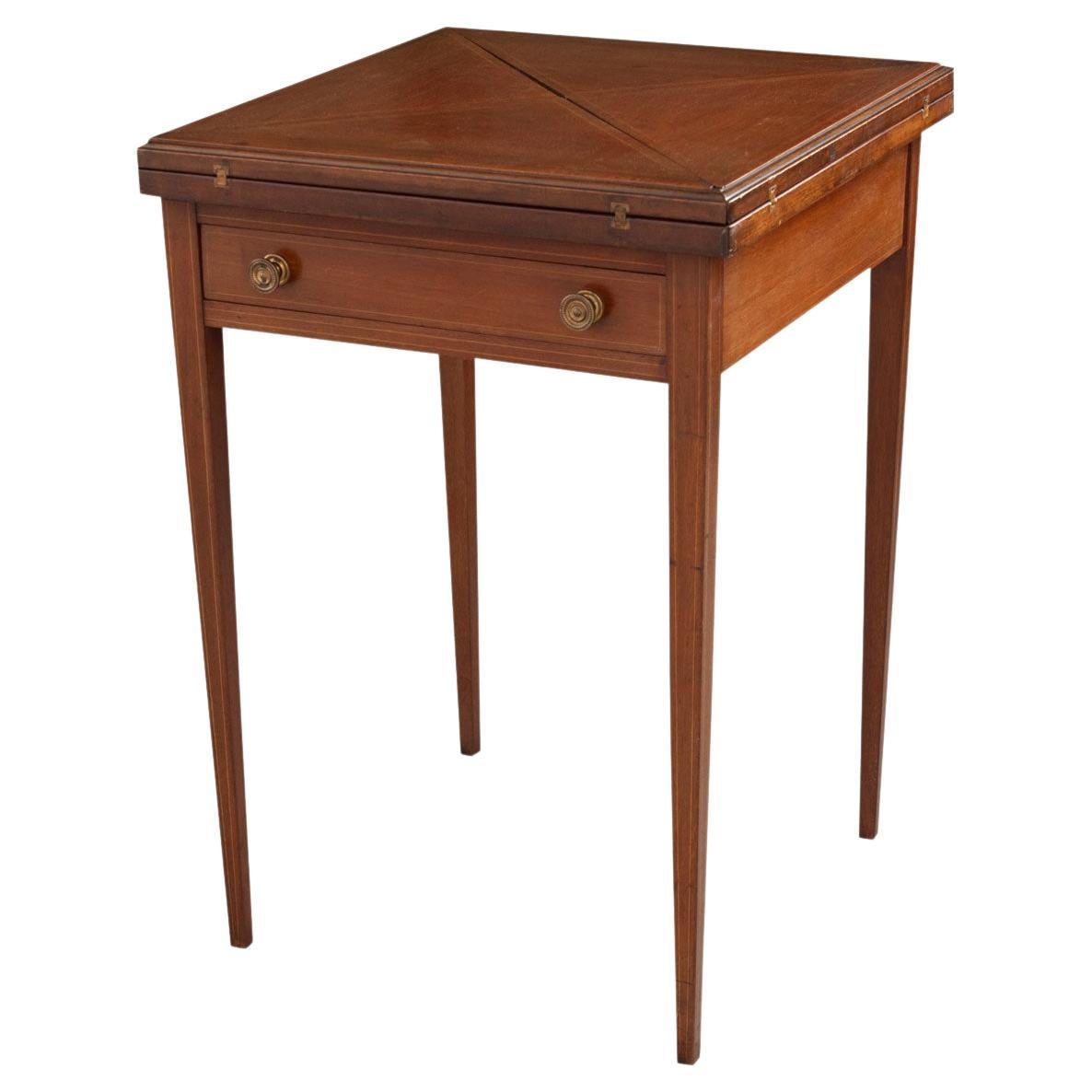 French 19th Century Envelope Game Table For Sale