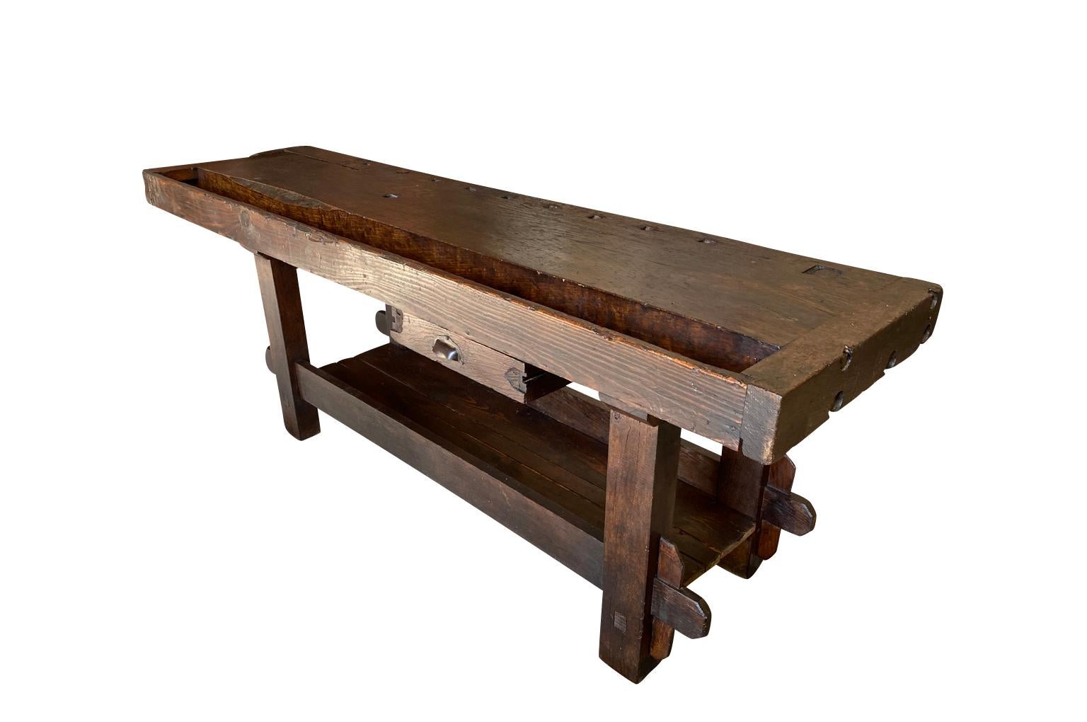 Oak French 19th Century Etabli - Work Table For Sale