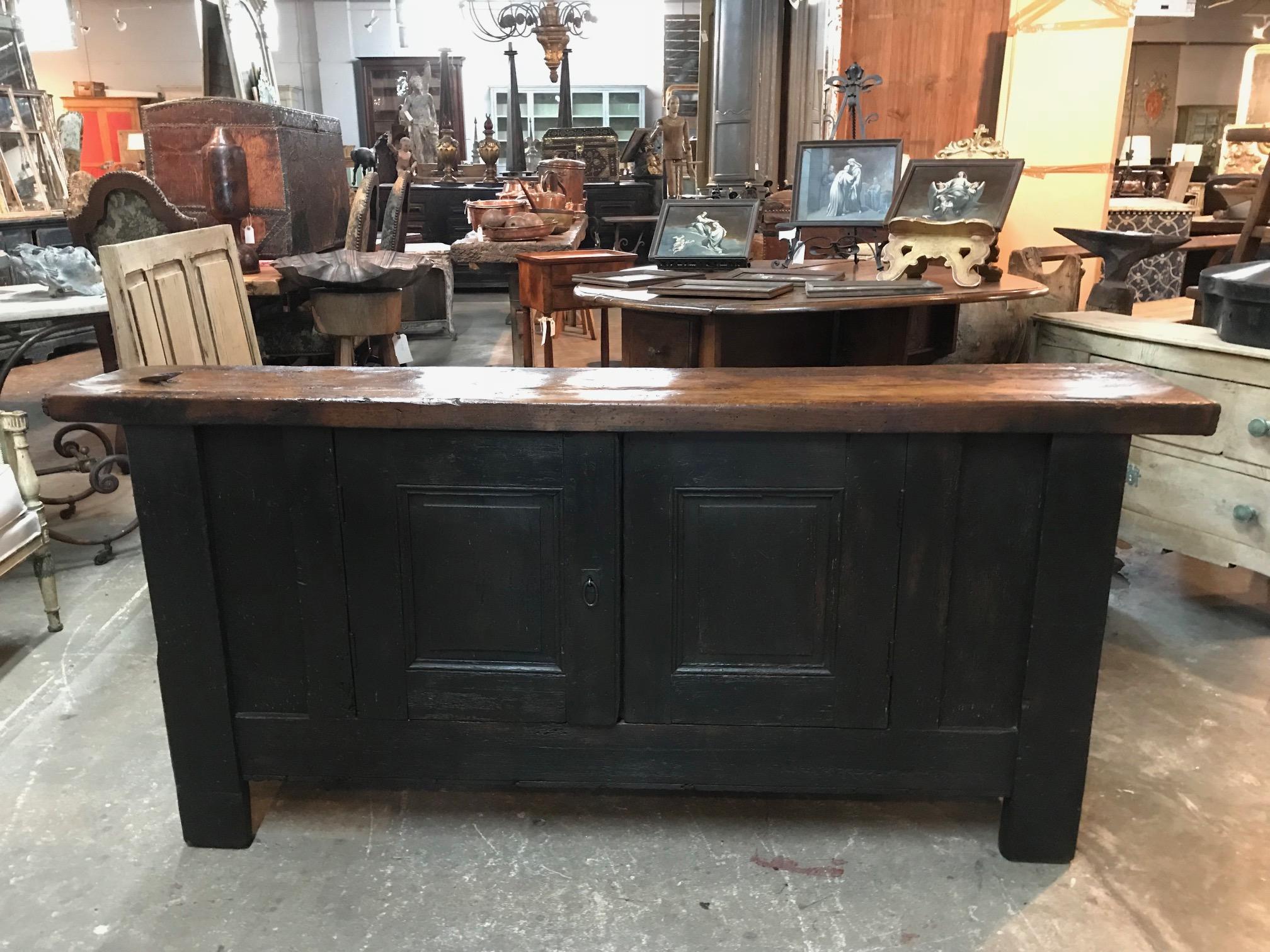 Painted French 19th Century Etabli, Workbench Console