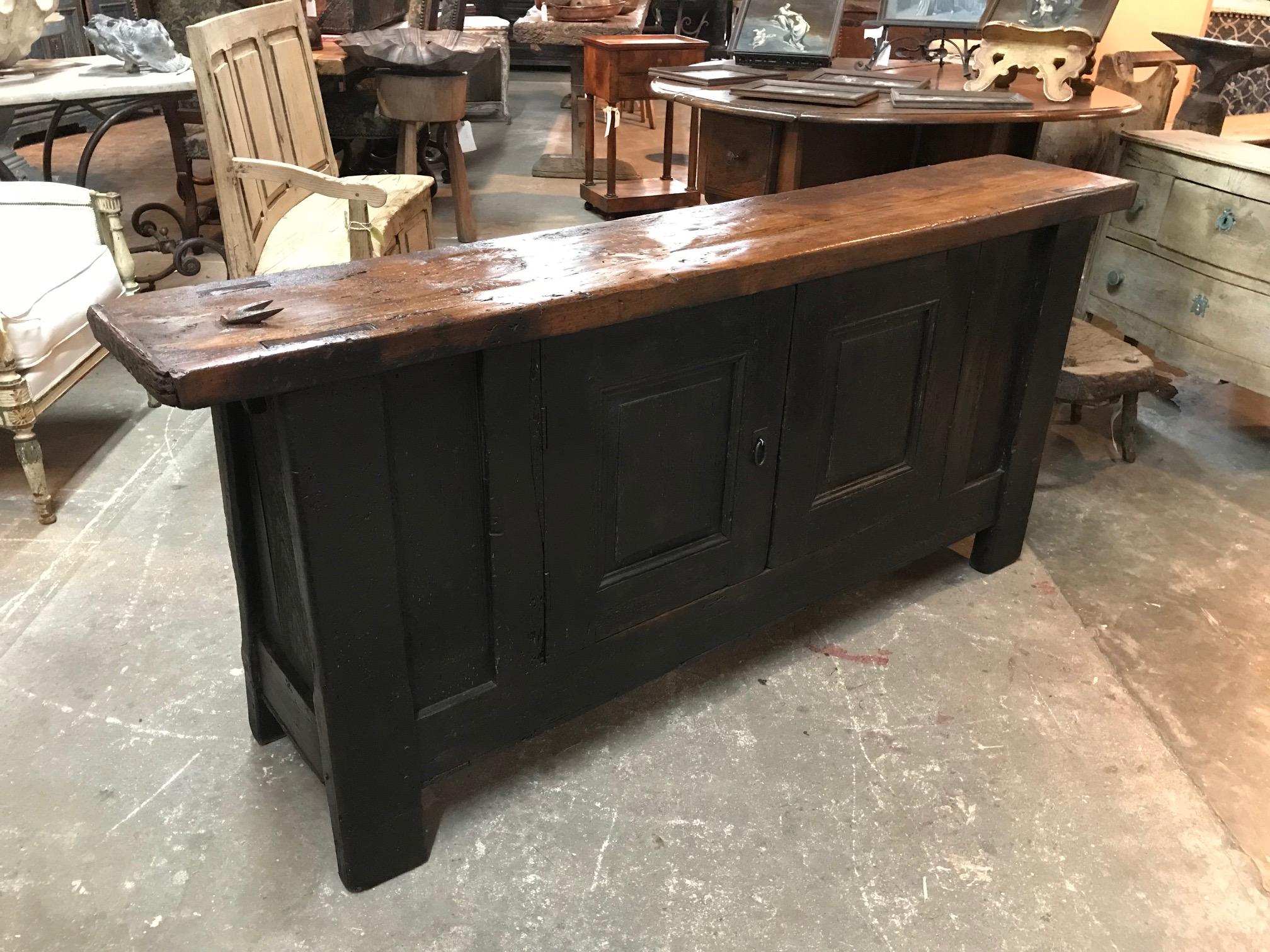 French 19th Century Etabli, Workbench Console In Good Condition In Round Top, TX