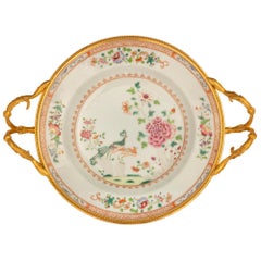 French 19th Century Famille Rose Porcelain and Ormolu Louis XVI St. Centerpiece