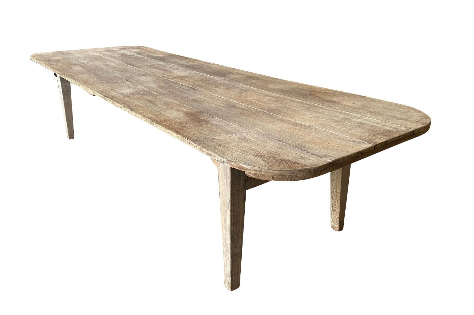 Oak French 19th Century Farm Table, Dining Table