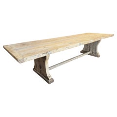Mesa de granja francesa del siglo XIX