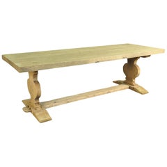 French 19th Century Farm Table, Trestle Table French 19th Century Farm Table, Trestle Table