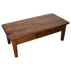 Used French 19th Century Farmhouse Rustic Chestnut Coffee Table