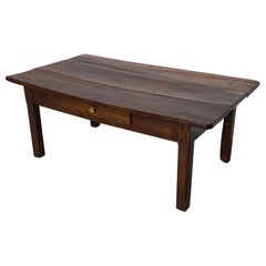 Used French 19th Century Farmhouse Rustic Oak Coffee Table