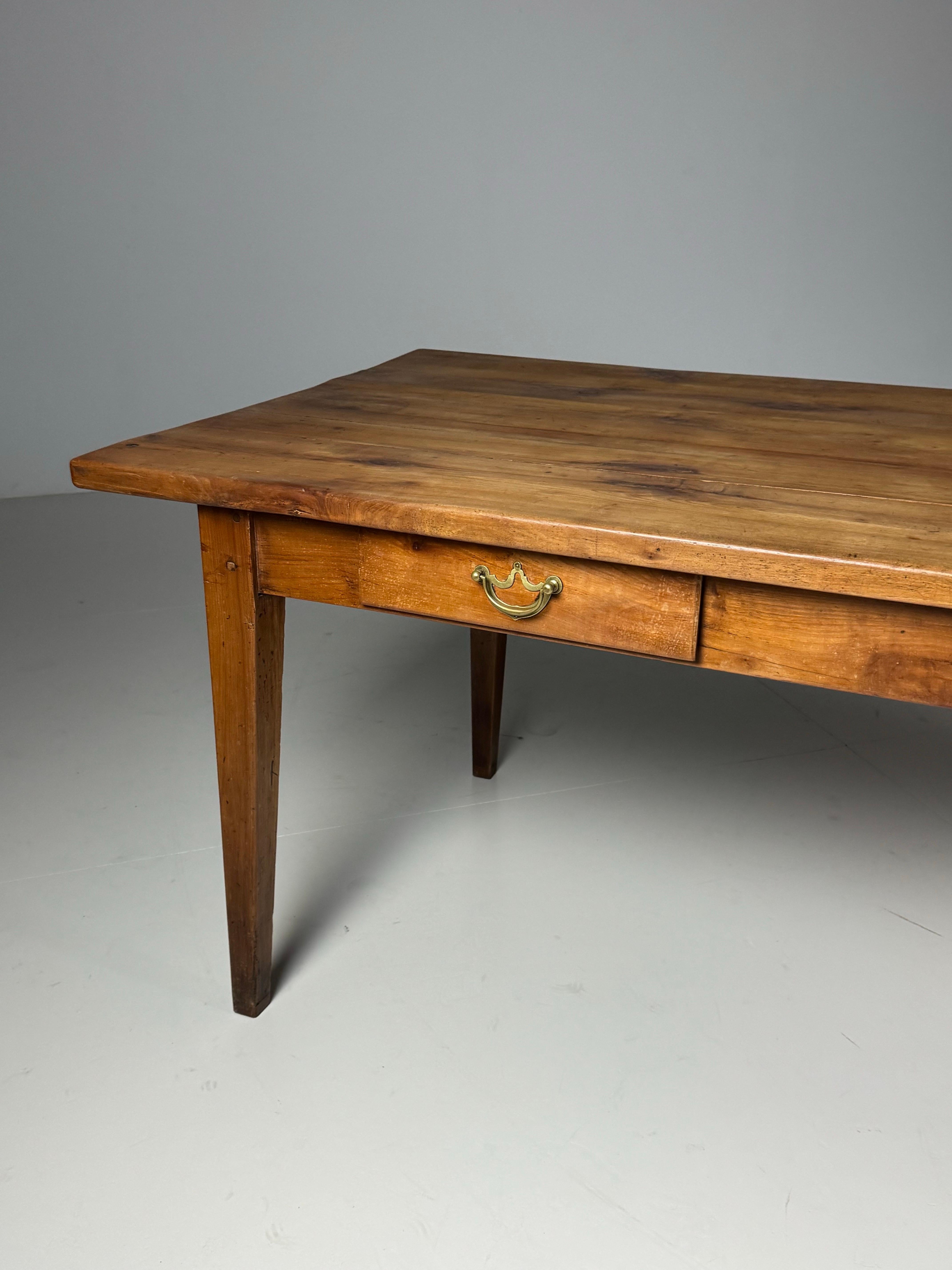 Mesa de granja francesa del siglo XIX 225cm en venta 11