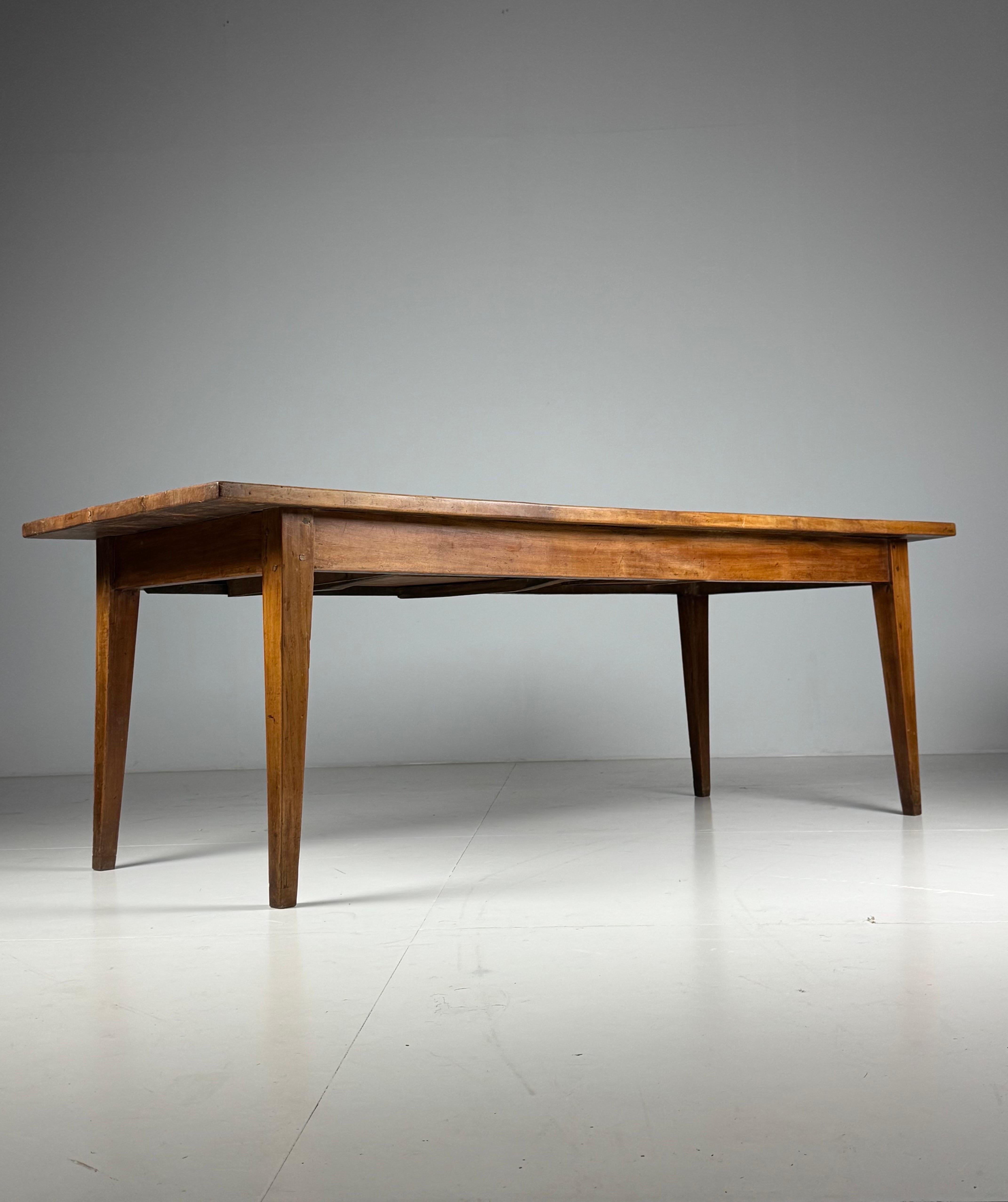 Mesa de granja francesa del siglo XIX 225cm en Bueno estado para la venta en MILL, NL