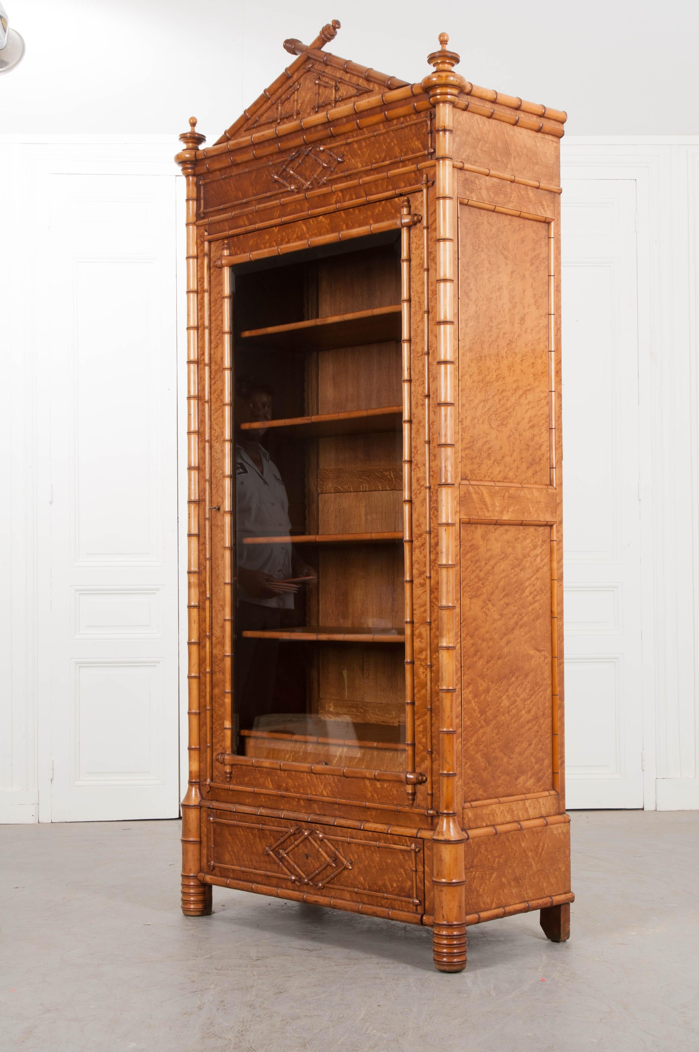 French 19th Century Faux Bamboo Bibliothèque 8