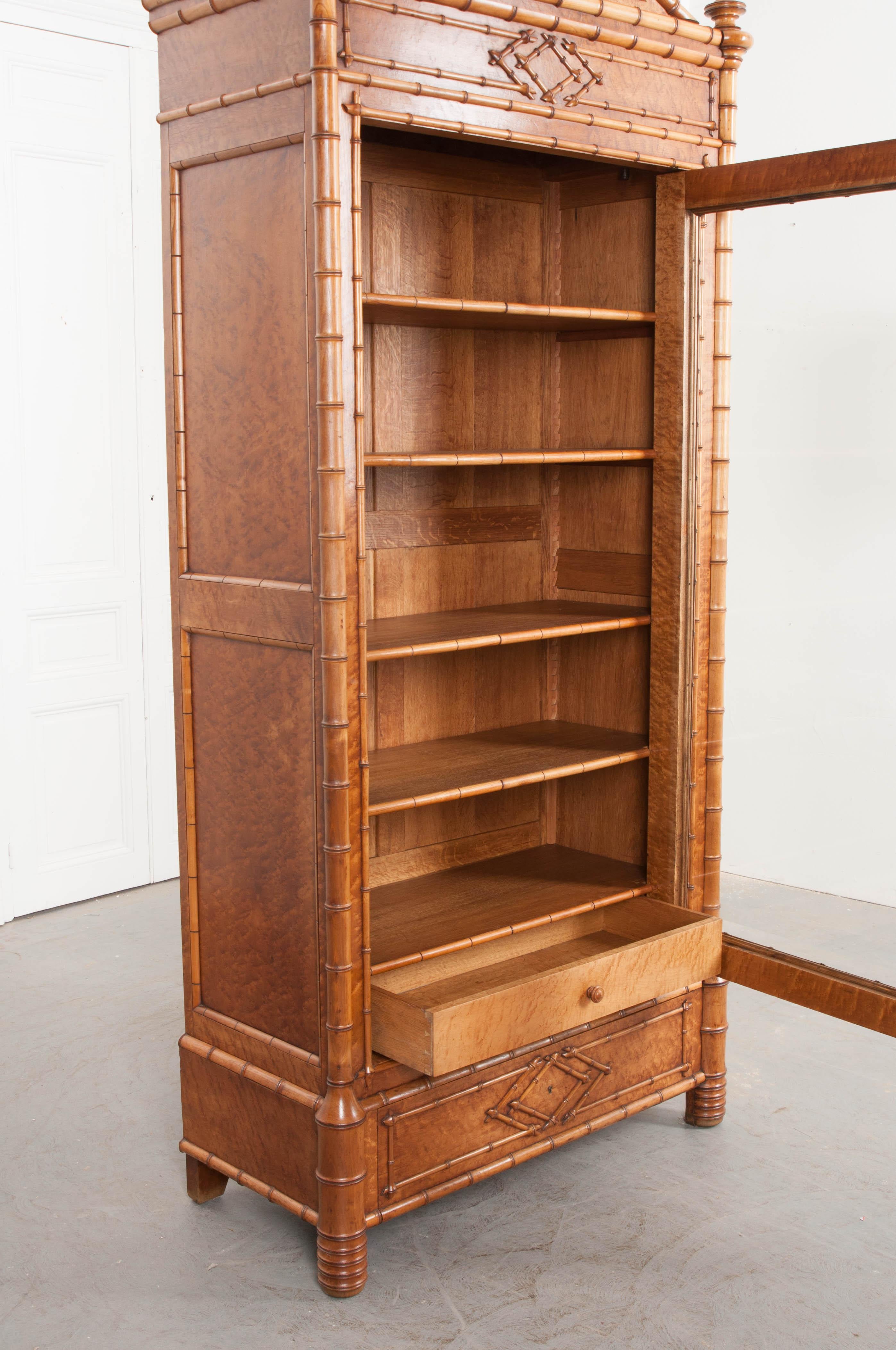 French 19th Century Faux Bamboo Bibliothèque 4