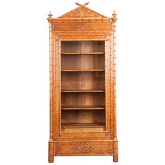 French 19th Century Faux Bamboo Bibliothèque