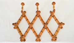 French 19th Century Faux Bamboo Coat & Hat Rack