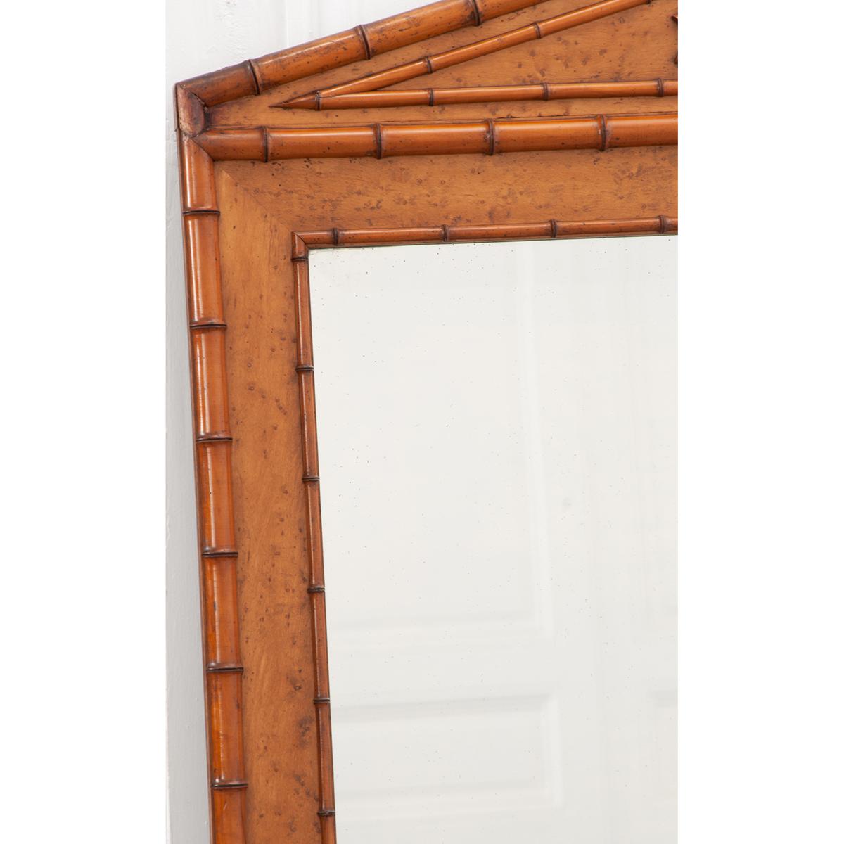 Other French 19th Century Faux Bamboo Mirror