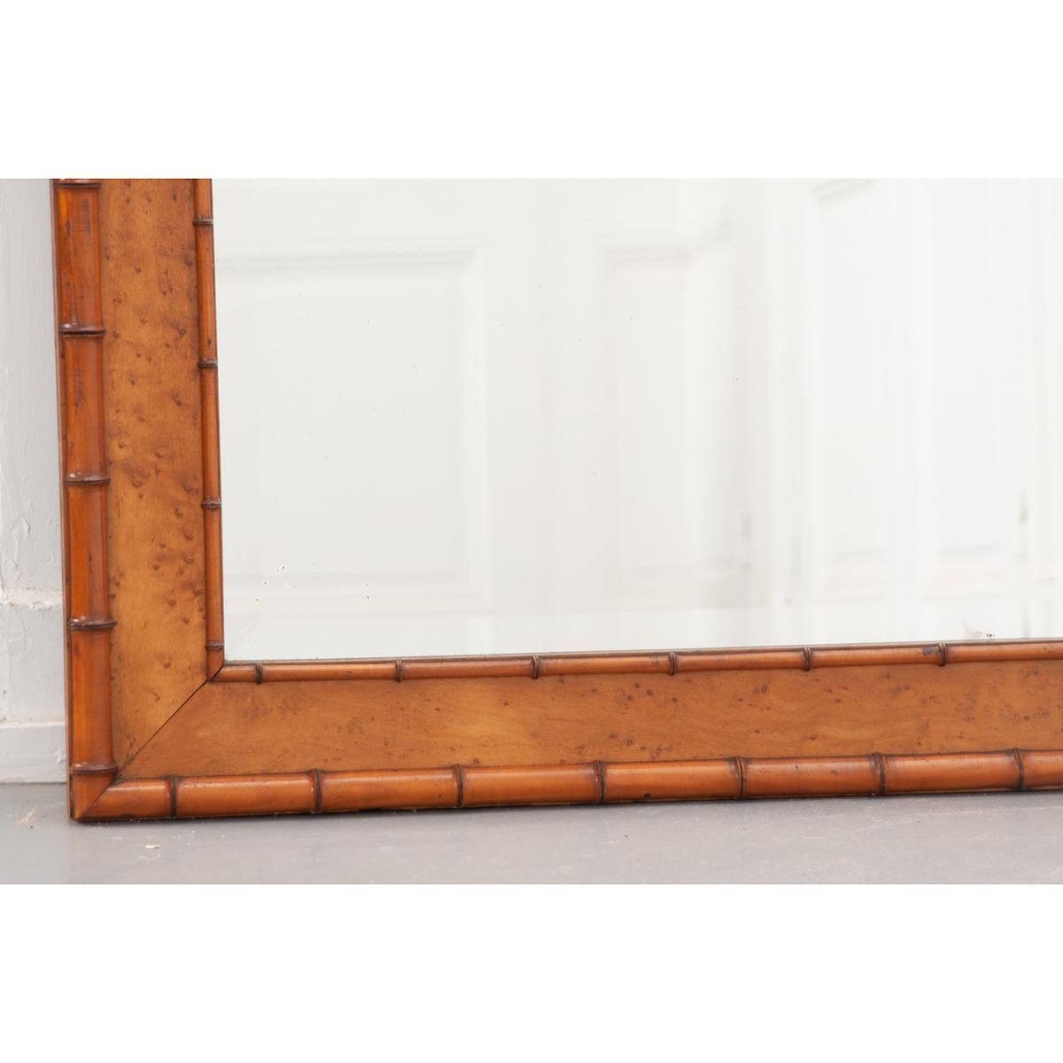 French 19th Century Faux Bamboo Mirror 2