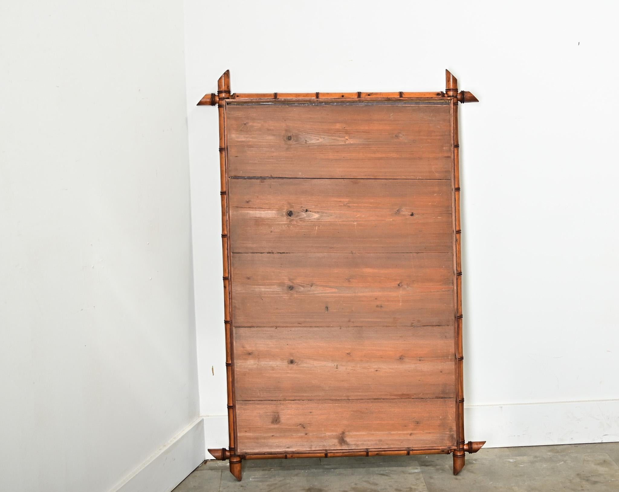 Französischer Faux-Bambus-Spiegel aus dem 19. (19. Jahrhundert) im Angebot