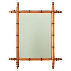 French 19th Century Faux Bamboo Mirror