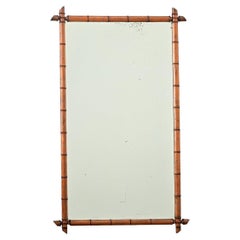 French 19th Century Faux Bamboo Mirror