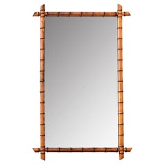 French 19th Century Faux Bamboo Mirror