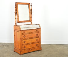 French 19th Century Faux Bamboo Vanity