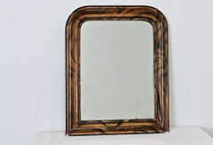 French 19th Century Faux Bois Louis Philippe Mirror