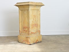 French 19th Century Faux Marble Painted Pedestal