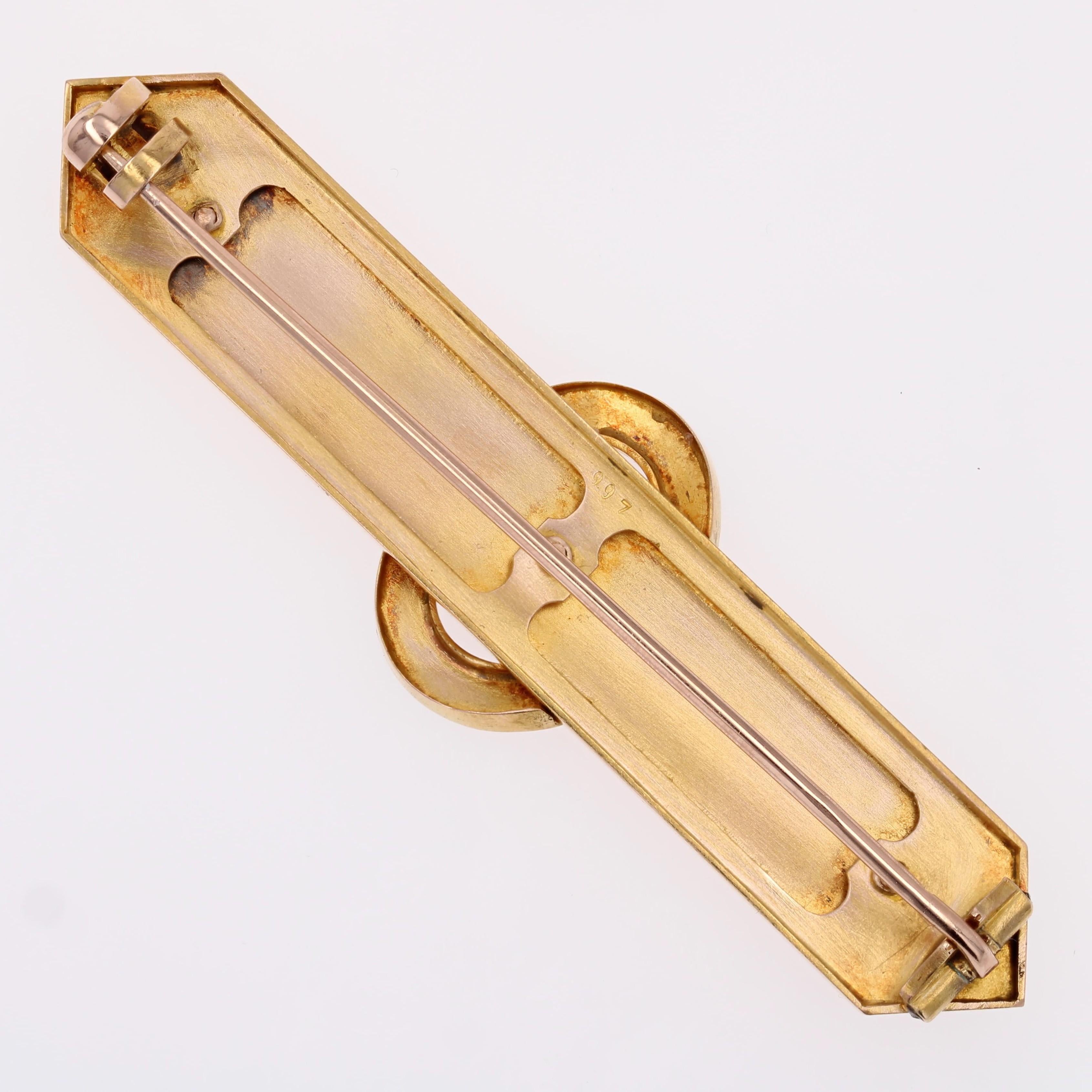 French 19th Century Fine Pearls 18 Karat Rose Gold Belt Brooch For Sale 5
