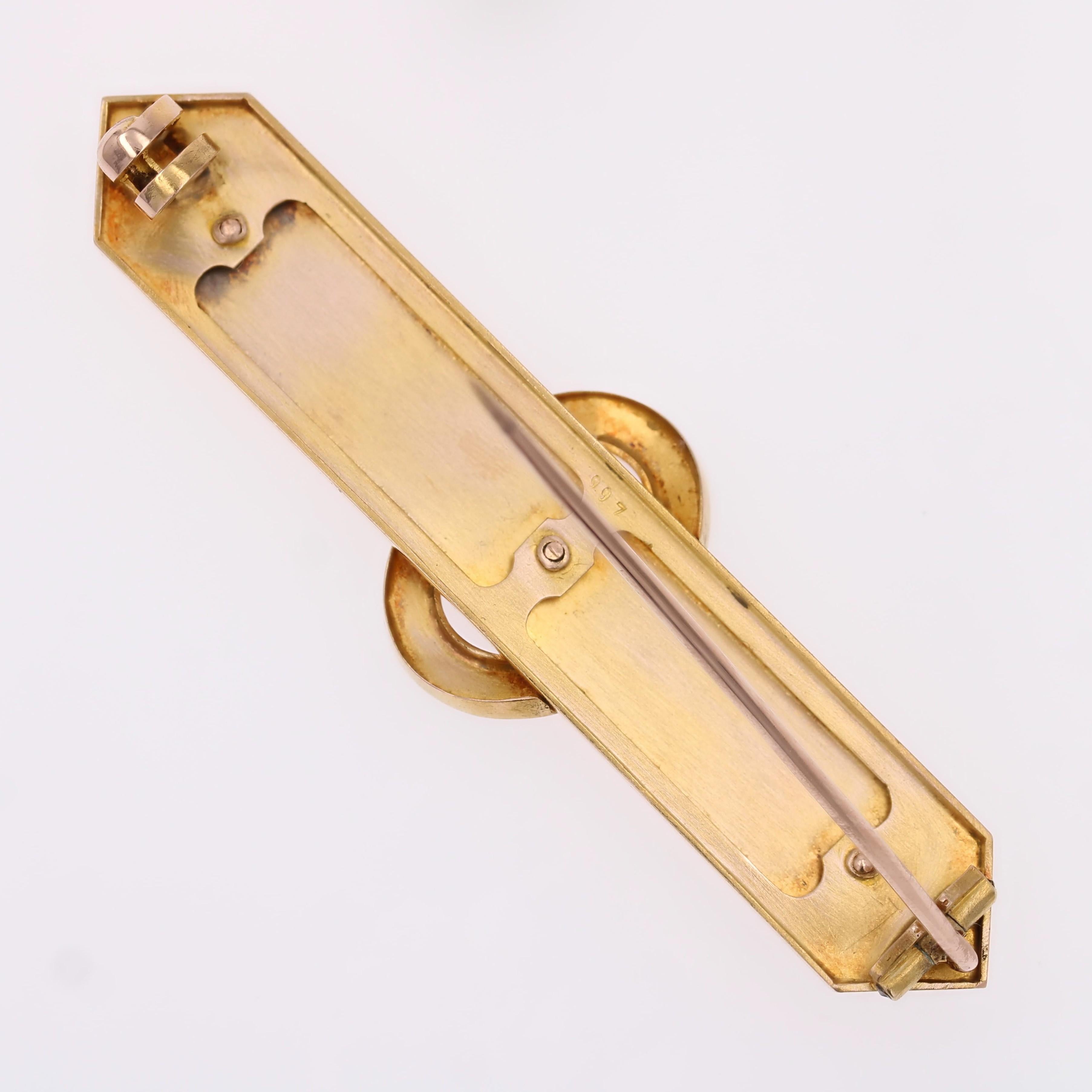 French 19th Century Fine Pearls 18 Karat Rose Gold Belt Brooch For Sale 6