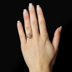 French 19th Century Fine Pearls 18 Karat Rose Gold Hem Ring