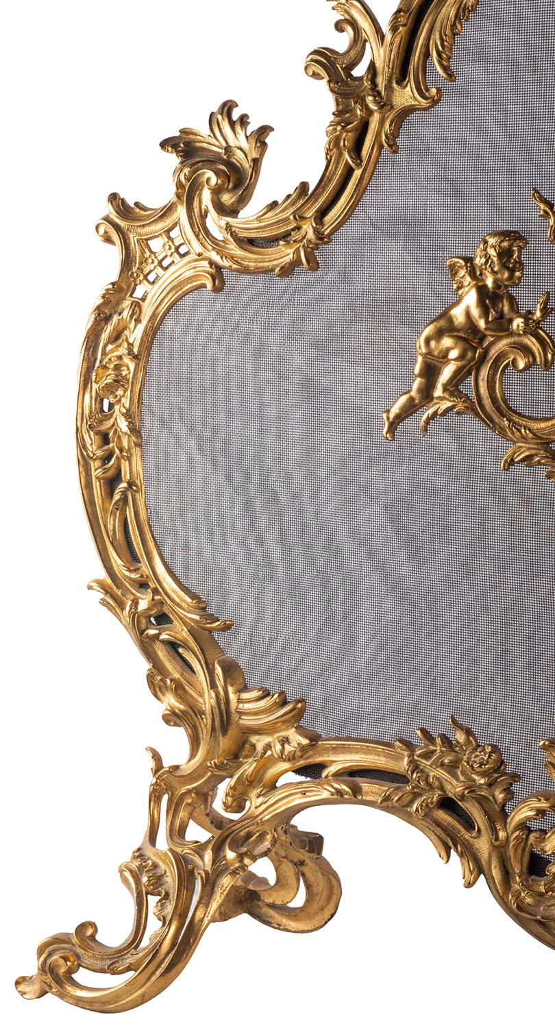 French 19th Century Fire Screen, Louis XVI Style 1