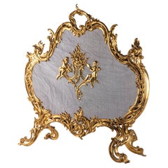 French 19th Century Fire Screen, Louis XVI Style