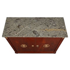 French 19th Century First Empire Period Flamed Mahogany Cabinet