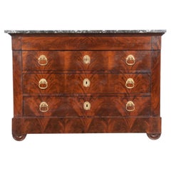 French 19th Century Flame Mahogany Commode