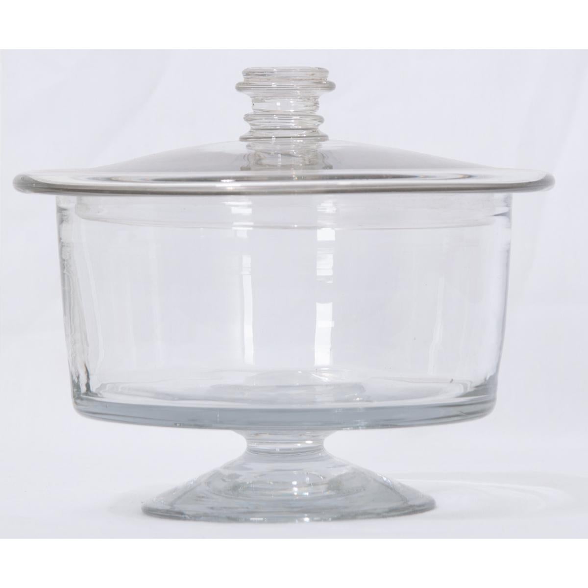 Other French 19th Century Flat Lidded Glass Jar For Sale
