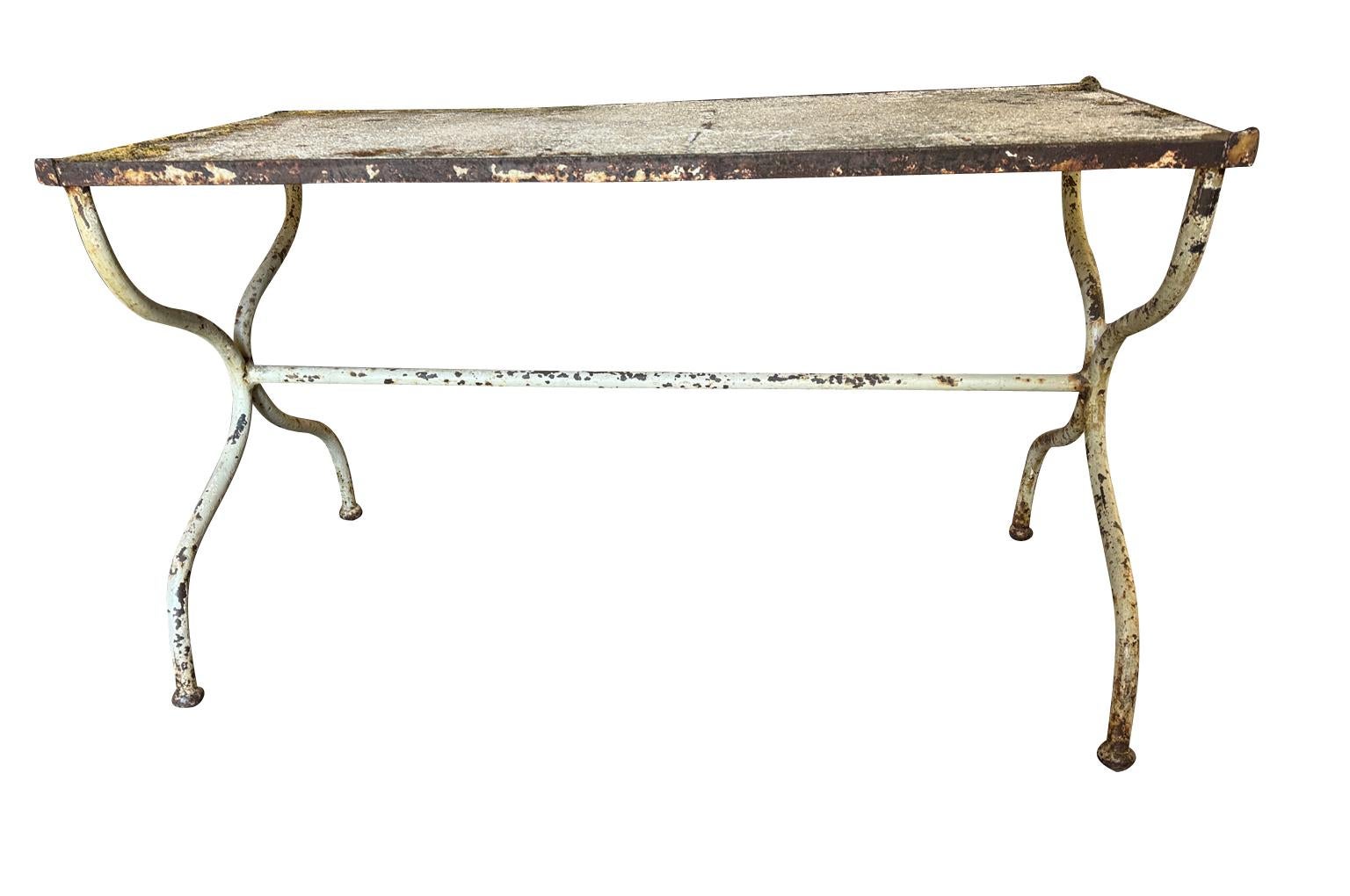 Table de jardin française du 19ème siècle Bon état - En vente à Round Top, TX