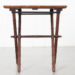 French 19th Century Folding Faux Bamboo Table