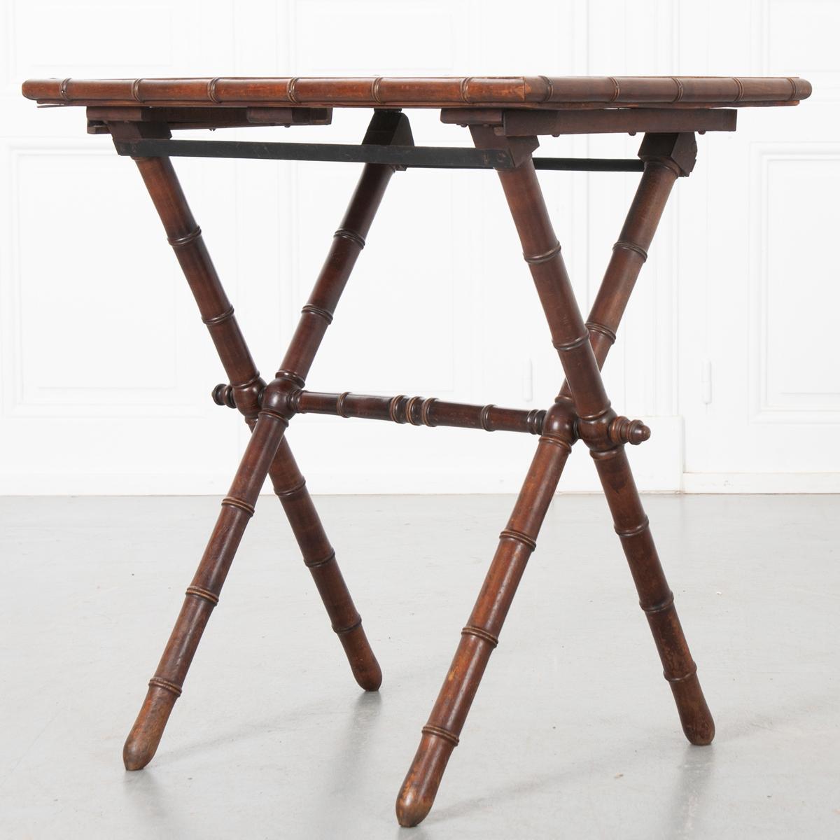 Other French 19th Century Folding Faux Bamboo Table