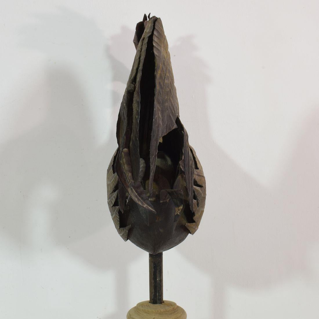 Girouette en fer de coq ou de coq de bruyère, art populaire français du 19e siècle en vente 3