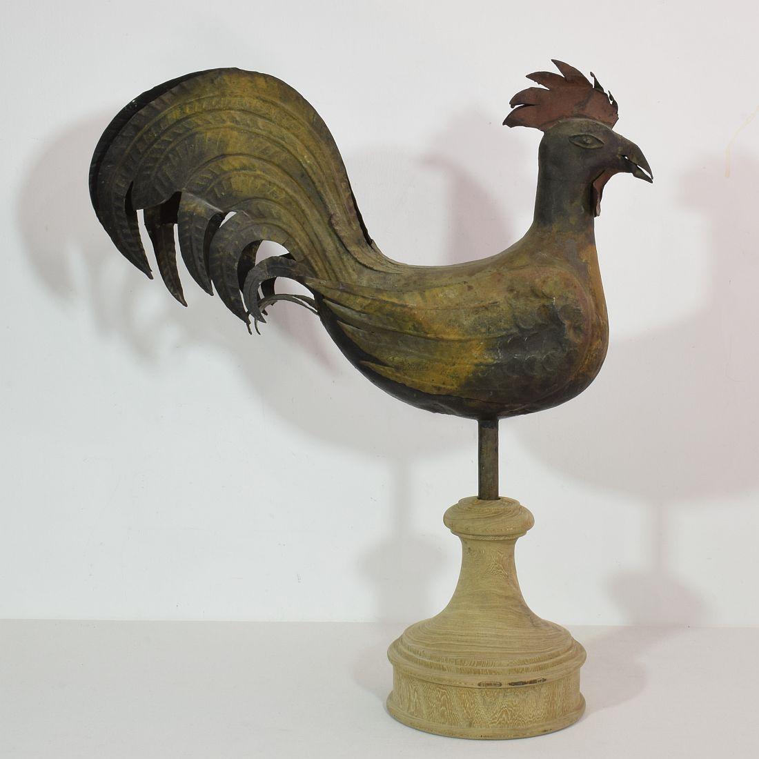 Français Girouette en fer de coq ou de coq de bruyère, art populaire français du 19e siècle en vente
