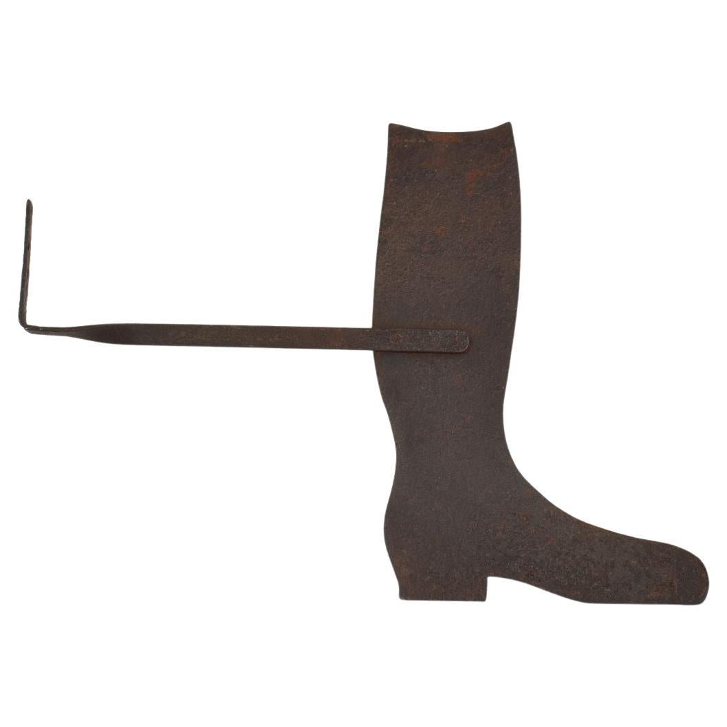 French, 19th Century Folk Art Iron Shoemakers Shop Trade Sign Circa 1800-1850