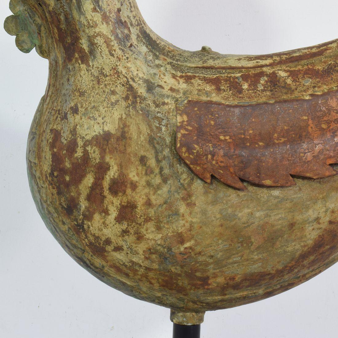 Girouette en métal du 19ème siècle en forme de coq ou de coq de bruyère en vente 2