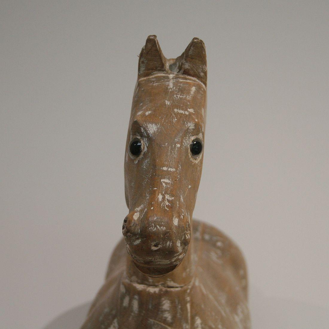 French 19th Century Folk Art Wooden Horse 6