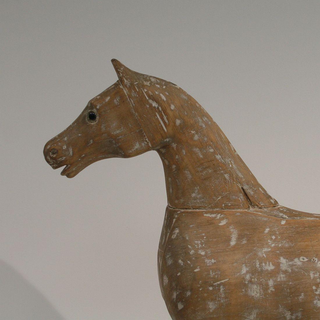 French 19th Century Folk Art Wooden Horse 3