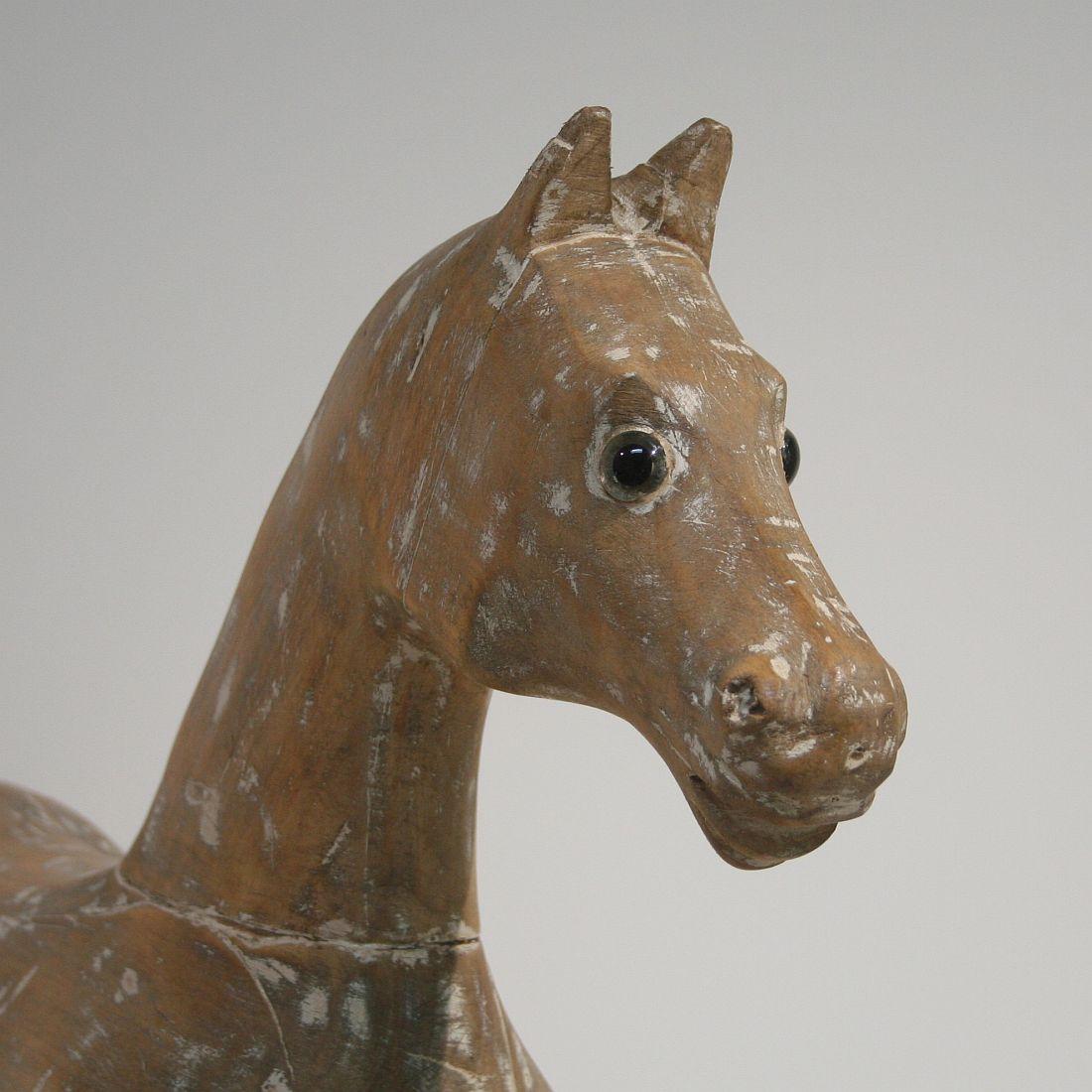 French 19th Century Folk Art Wooden Horse 5