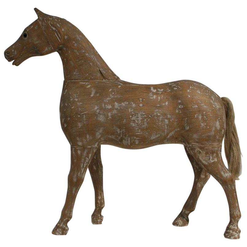 French 19th Century Folk Art Wooden Horse