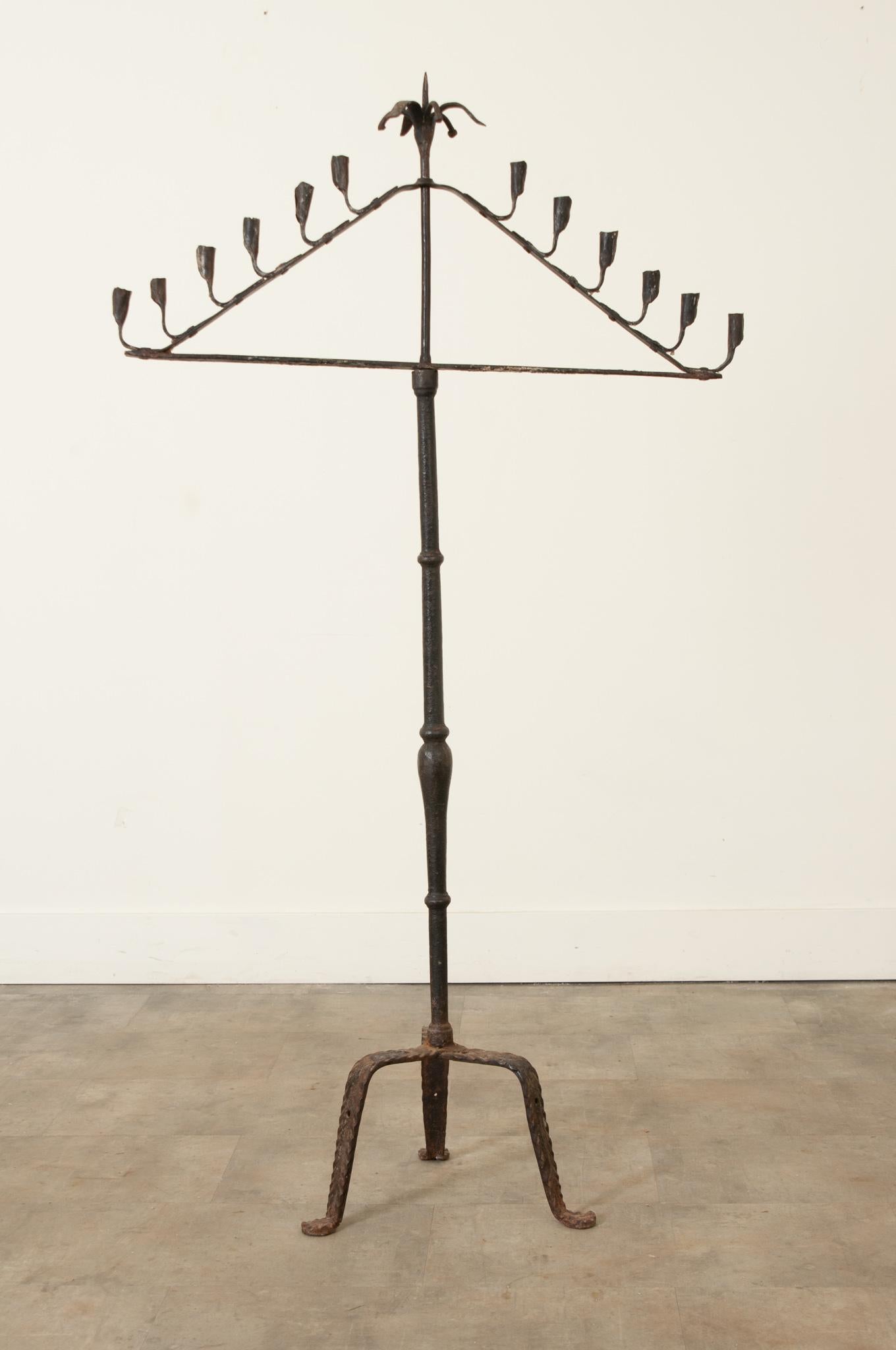 French 19th Century Forged Iron Candelabra For Sale 6