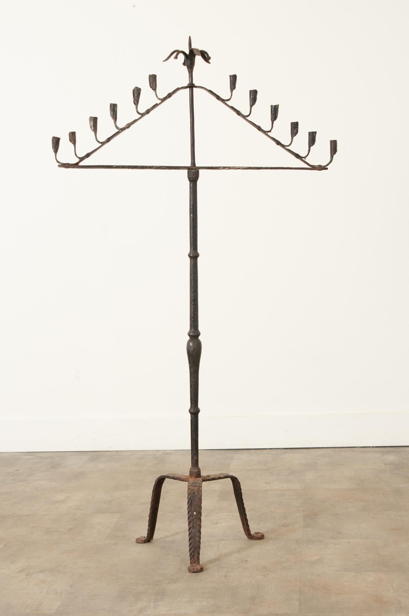 Other French 19th Century Forged Iron Candelabra For Sale