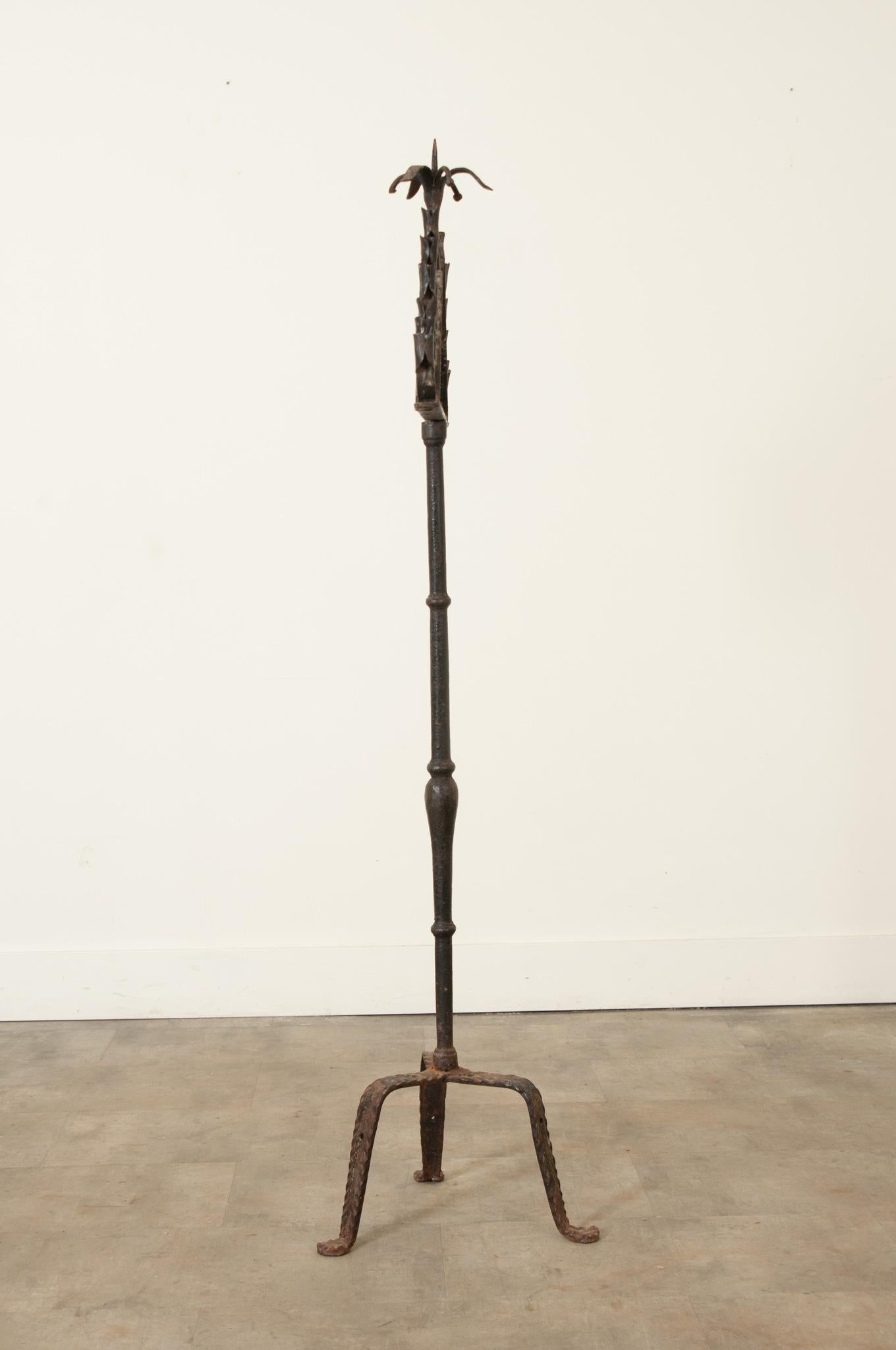 French 19th Century Forged Iron Candelabra For Sale 3